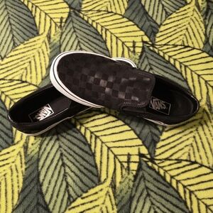 NWOT Vans Black Checkered Slip-On Shoes